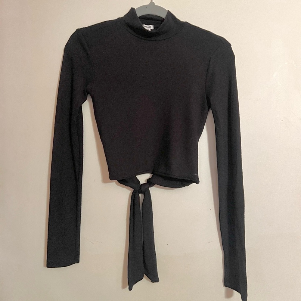 Open-Back Mock Neck